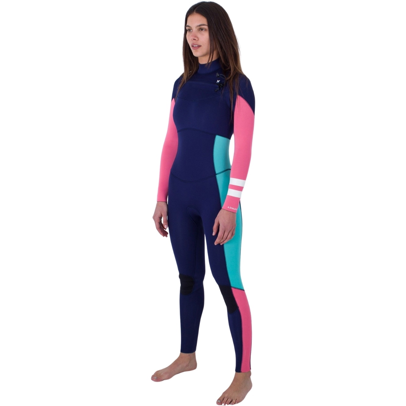 2024 Hurley Dames Advant 4/3mm Borst Ritssluiting Wetsuit WFS0013403 - Flag Blue
